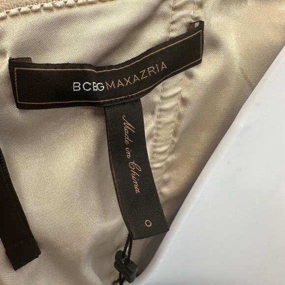 BCBGMaxAzria Green/Blue/White Printed Evergrenco Strapless Dress Womens Size 0 - Picture 13 of 16